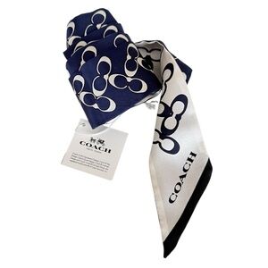 Coach Signature C Twilly Silk Midnight Navy